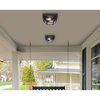 Westinghouse Fixture Ceiling Outdr Flush-Mount 60W 2-Light Wyndham 12In Txt, Black Clear Sd Glass 6114300